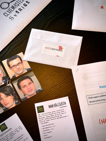 Innehåll i mini-mordgåtan Arvtagaren